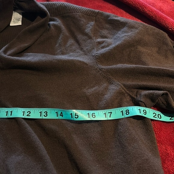 CHICO’S Brown open cardigan Sz 8 - Picture 2 of 9